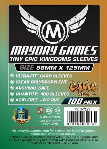 STANDARD TINY EPIC SLEEVES 88MM X 125MM 100CT | BD Cosmos