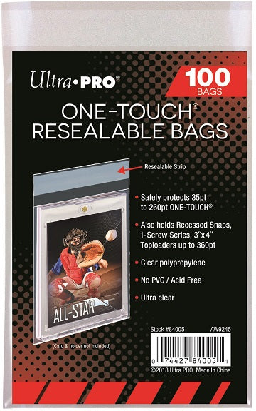 UP ONE-TOUCH RESEALABLE BAGS 100CT | BD Cosmos