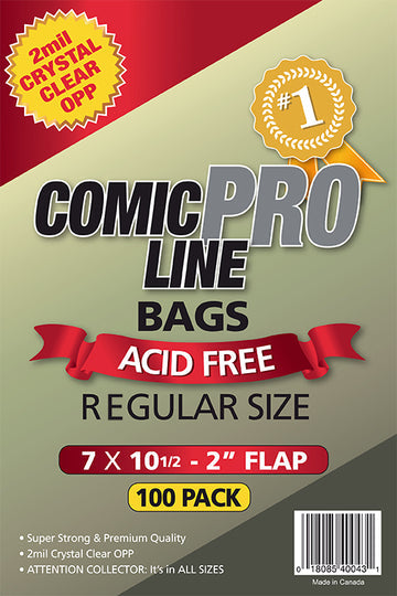 COMIC PRO LINE REGULAR SIZE COMIC BAGS | BD Cosmos