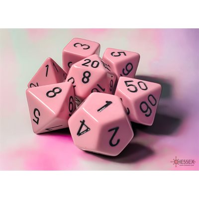 OPAQUE 7-DIE SET PASTEL PINK & BLACK | BD Cosmos