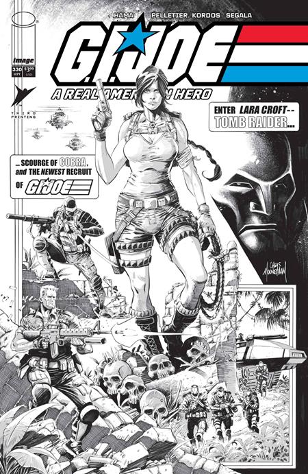 G.I. Joe A Real American Hero #330 3rd Printing Cover B B&W variant | BD Cosmos