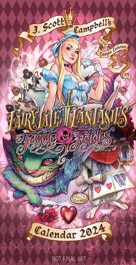 J Scott Campbells Fairytale Fantasies 2024 Calendar Collectors Dark Release 12/13/2023 | BD Cosmos