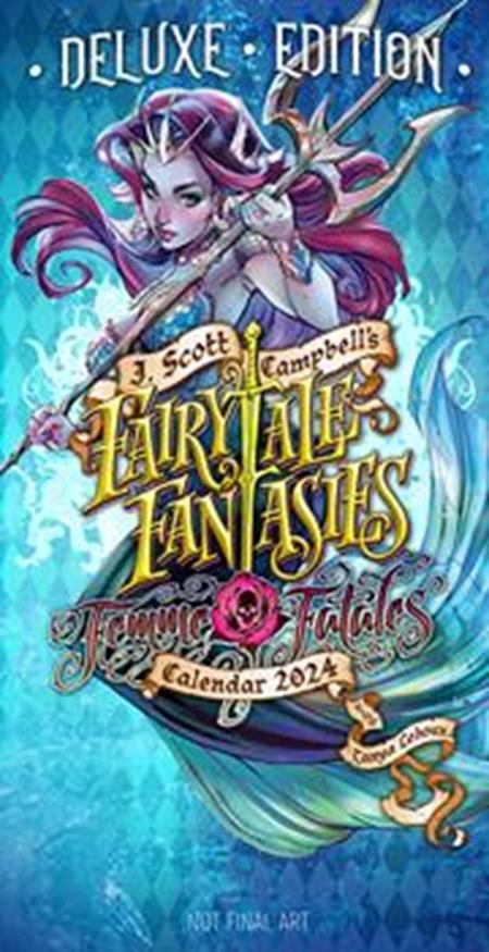 J Scott Campbells Fairytale Fantasies 2024 Calendar Deluxe Release 12/13/2023 | BD Cosmos