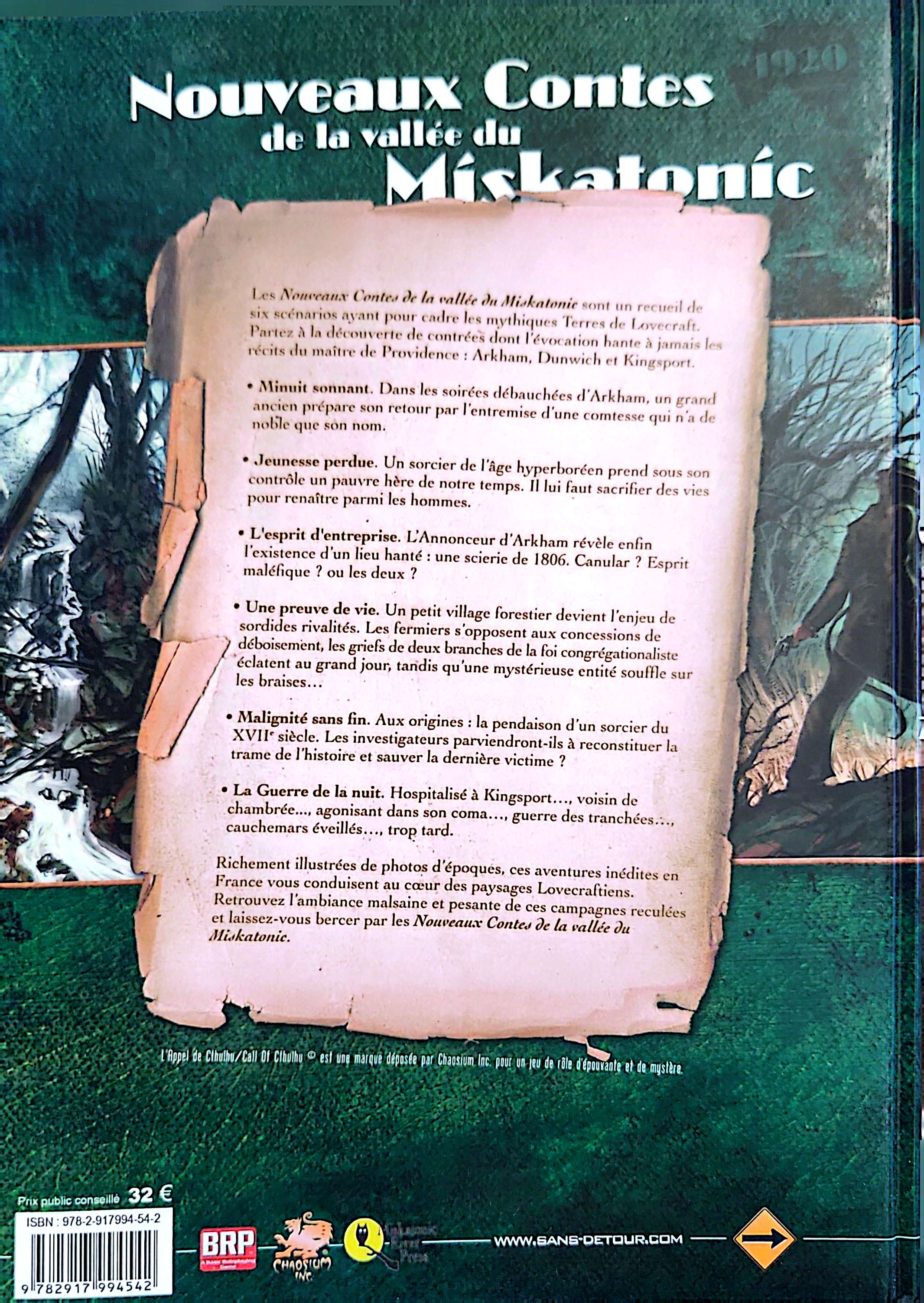 L'APPEL DE CTHULHU - NOUVEAUX CONTES DE LA VALLÉE DU MISKATONIC [FRE] | BD Cosmos