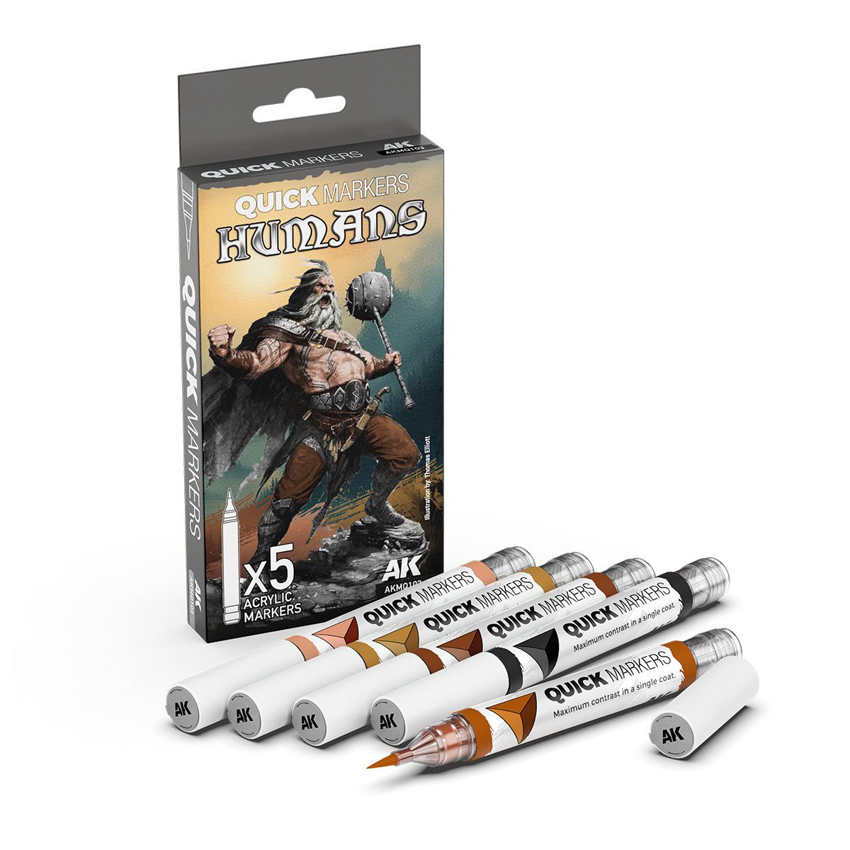 AK INTERACTIVE: HUMANS QUICK MARKERS SET | BD Cosmos