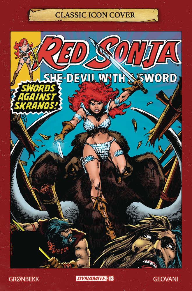 Red Sonja 2023 #13 DYNAMITE 1:10 Brunner Icon Release 08/28/2024 | BD Cosmos