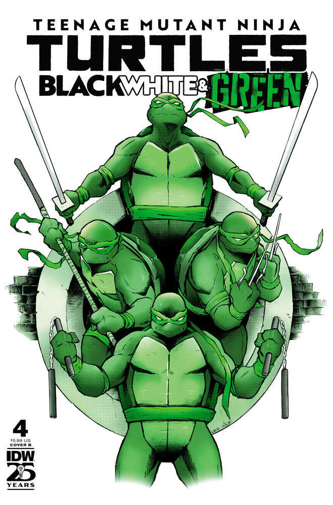 Teenage Mutant Ninja Turtles: Black, White, And Green #4 Variant B (Garbett) | BD Cosmos