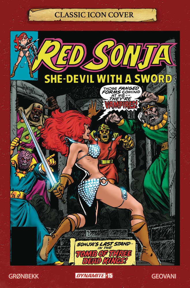 Red Sonja 2023 #15 DYNAMITE 1:10 Brunner Icon Release 10/30/2024 | BD Cosmos