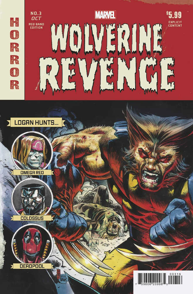 Wolverine Revenge Red Band #3 Marvel 1:25 Klein Homage 10/30/2024 | BD Cosmos