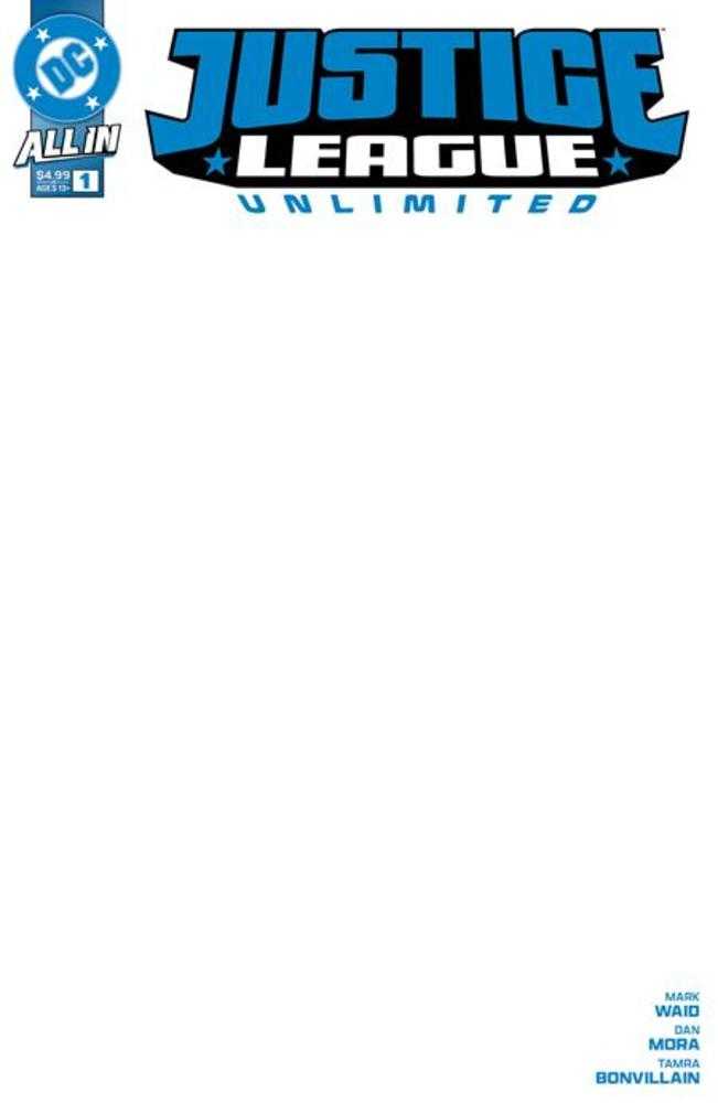 Justice League Unlimited #1 Cover G Blank Card Stock Variant | BD Cosmos