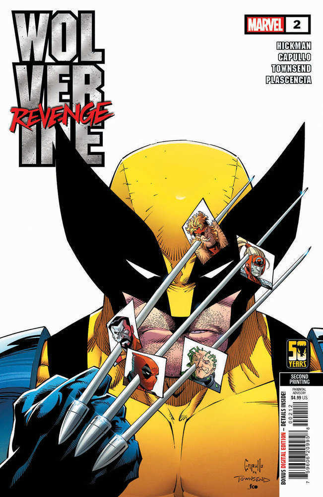 Wolverine Revenge #2 2nd Print Marvel Greg Capullo 11/20/2024 CANCELLED | BD Cosmos