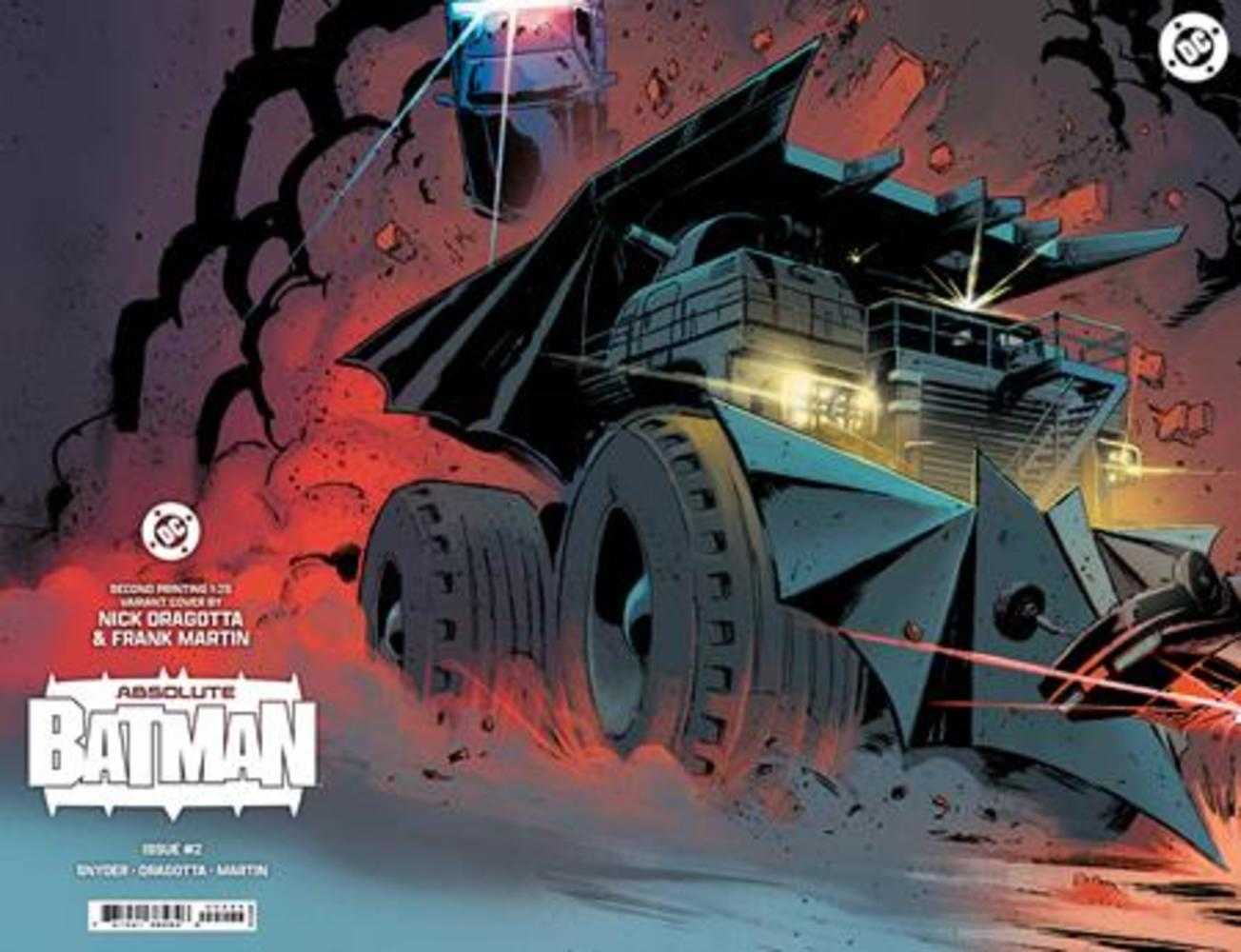 Absolute Batman #2 2nd Print DC D 1:25 Dragotta Batmobile Wraparound 12/25/2024 | BD Cosmos