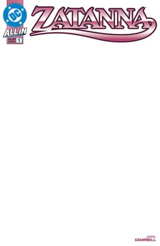 Zatanna #1 (Of 6) Cover E Blank Card Stock Variant | BD Cosmos