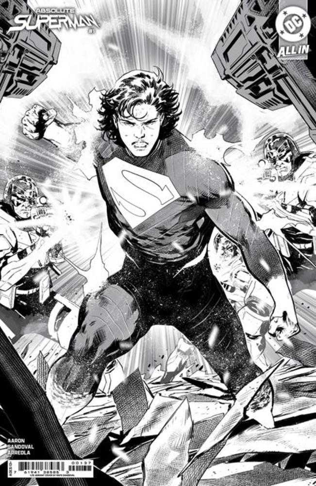 Absolute Superman #1 3rd Print DC B 1:25 Rafa Sandoval B&W 02/12/2025 | BD Cosmos