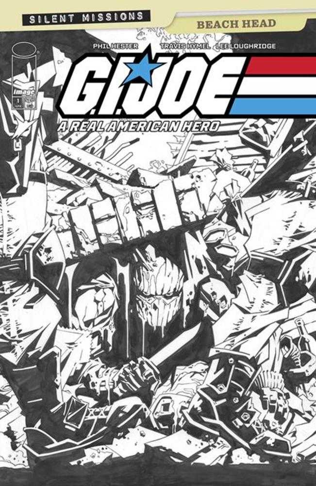 G.I. Joe A Real American Hero Beach Head #1 (One Shot) Cover C 1 in 10 Phil Hester Black & White Variant | BD Cosmos