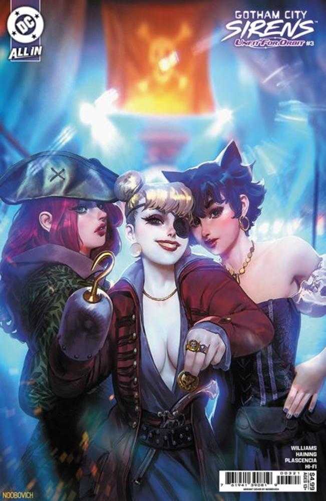 Gotham City Sirens Unfit For Orbit #3 (Of 5) Cover B Noobovich Card Stock Variant | BD Cosmos