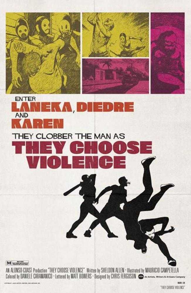 They Choose Violence #3 (Of 5) AWA B Ferguson & Campetella Blaxploitation Homage 08/20/2025 | BD Cosmos