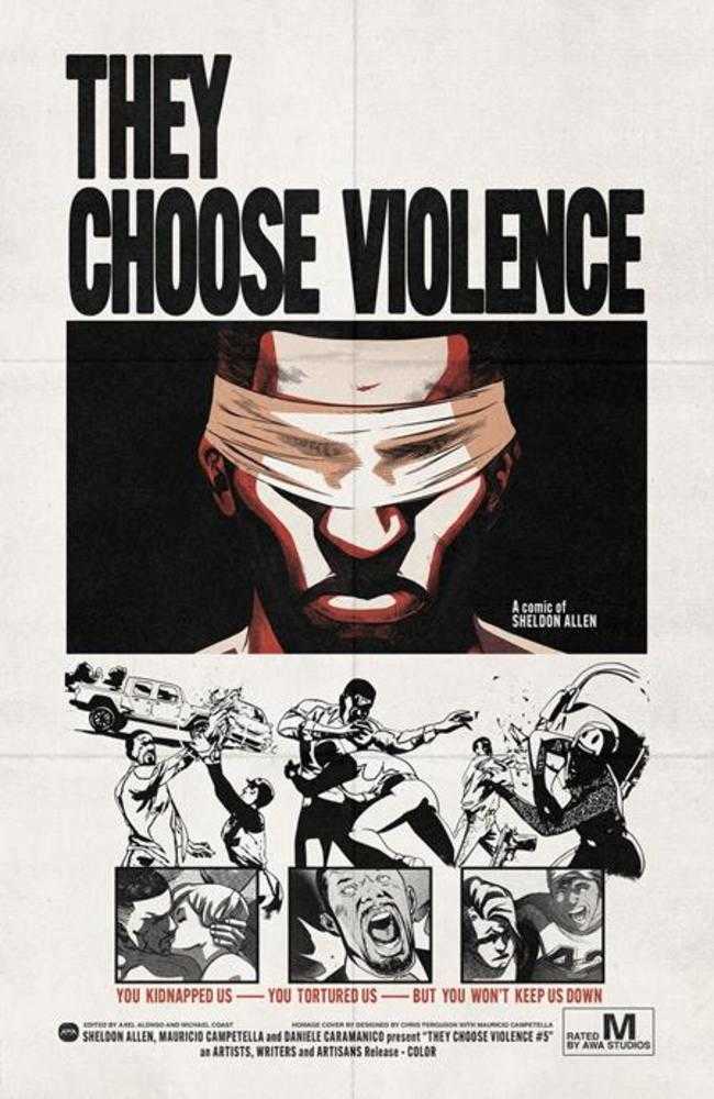 They Choose Violence #5 [Of 5] AWA B Ferguson & Campetella Homage 10/15/2025 | BD Cosmos