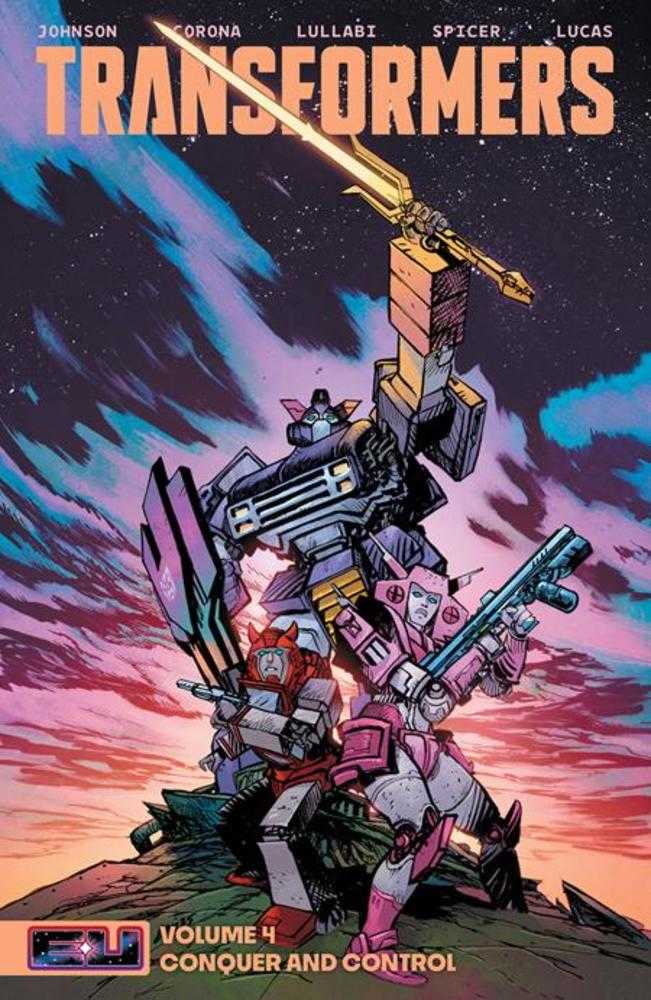 Transformers TPB Volume 04 Conquer And Control Direct Market Exclusive Daniel Warren Johnson & Mike Spicer Sword Cover | BD Cosmos