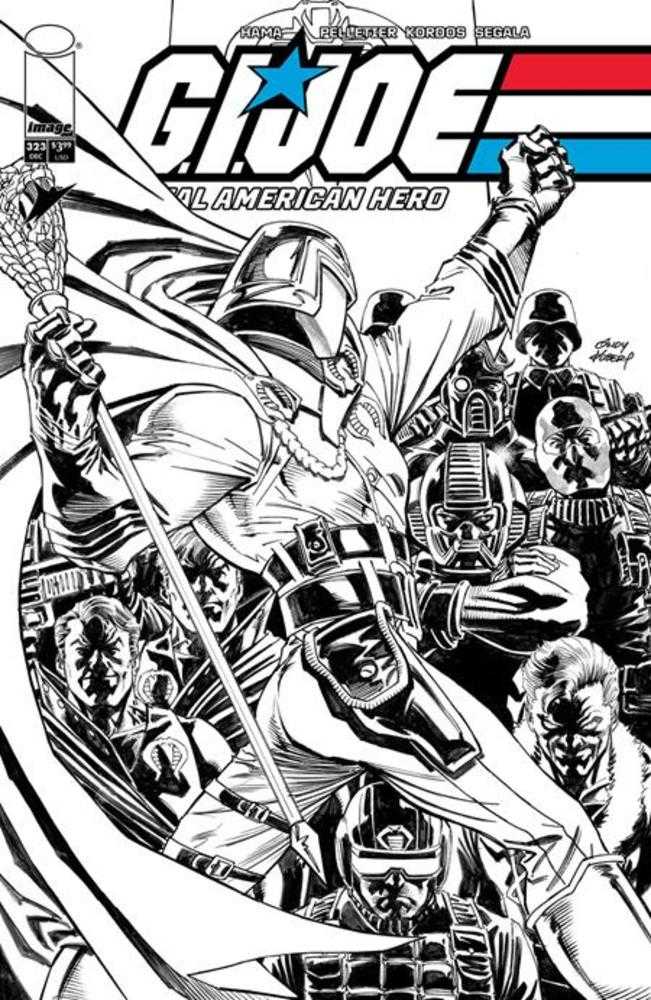 G.I. Joe A Real American Hero #323 Cover B Andy Kubert  Black & White Variant | BD Cosmos