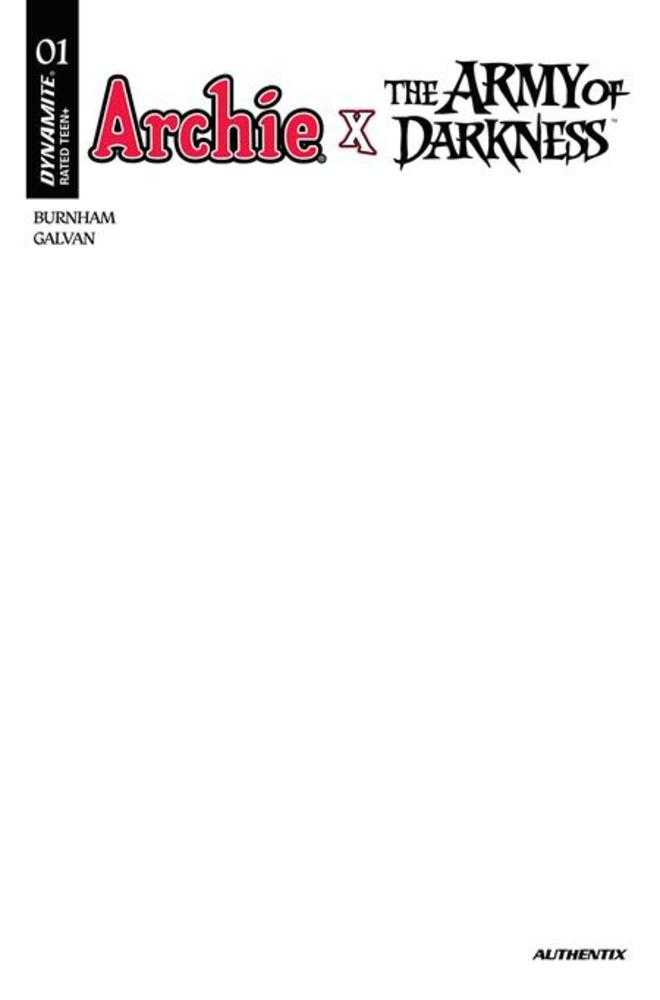 Archie X Army Of Darkness #1 DYNAMITE F Blank Authentix 02/04/2026 | BD Cosmos