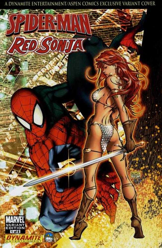 Df Spider-Man Red Sonja #1 Dynamite Aspen Exclusive By Michael Turner Cgc Graded | BD Cosmos