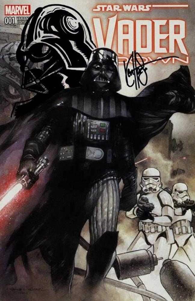 Df Star Wars Vader Down #1 Df Exclusive Signed And Remarked By Ken Haeser With Darth Vader Head Sketch | BD Cosmos