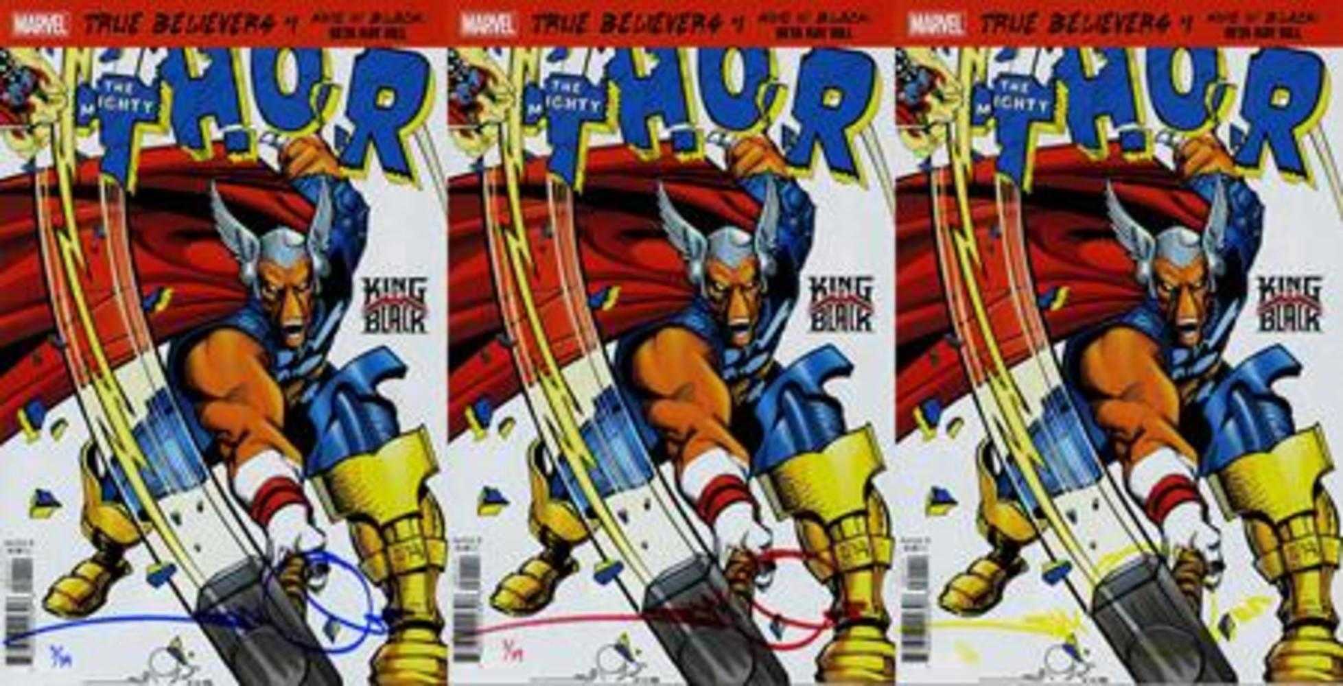 Df True Believers Thor #337 Encore Edition Triple Signature Set Signed By Walt Simonson | BD Cosmos