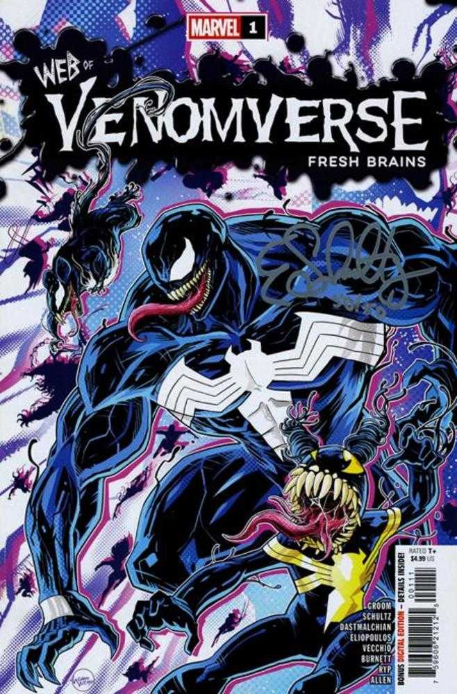 Df Web Of Venomverse Fresh Brains #1 Silver Signature Series Signed By Erica Schultz | BD Cosmos