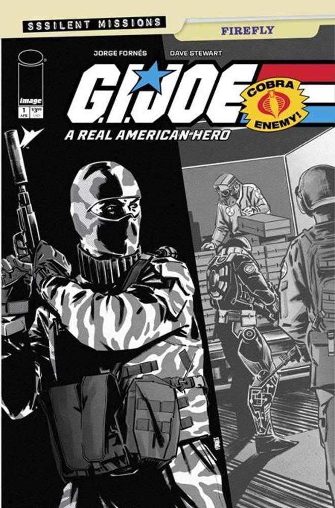 G.I. Joe A Real American Hero Sssilent Missions Firefly #1 Image C 1:10 Fornes B&W 04/29/2026 | BD Cosmos