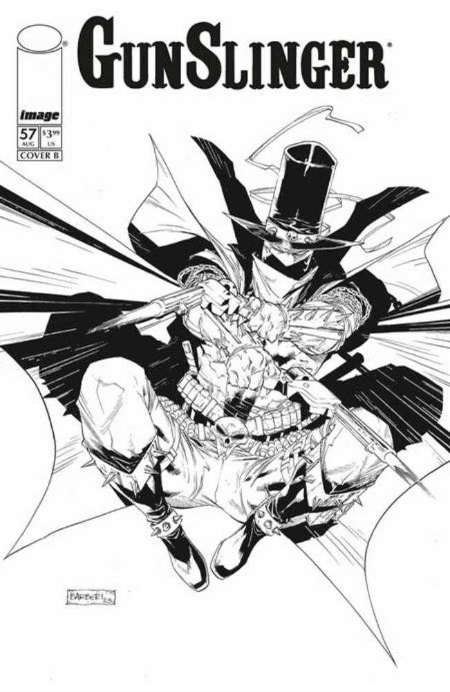 Gunslinger Spawn #57 Image B Barberi B&W 08/19/2026 | BD Cosmos