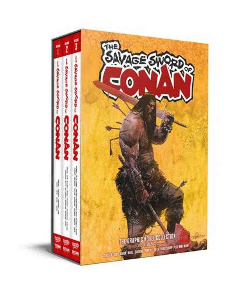 Savage Sword Of Conan Hardcover Volume 01 03 Slipcase Set Direct Market Edition Gerardo Zaffino Cover (Mature) | BD Cosmos
