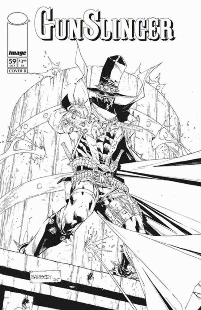 Gunslinger Spawn #59 Image B Barberi B&W 10/21/2026 | BD Cosmos