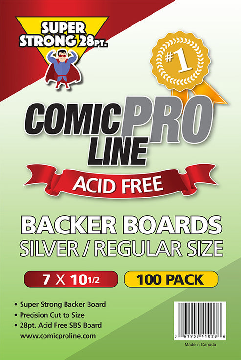 COMIC PRO LINE SILVER REGULAR AGE BACKER BOARDS 100CT 28PT | BD Cosmos