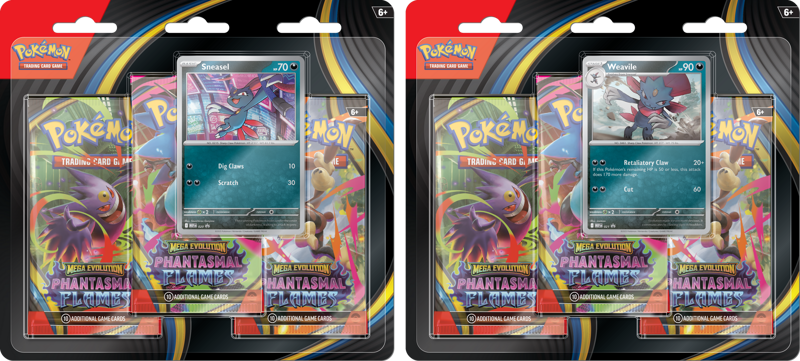 POKEMON TCG ME02: PHANTASMAL FLAMES EVOLUTION 3-PACK BLISTER | BD Cosmos