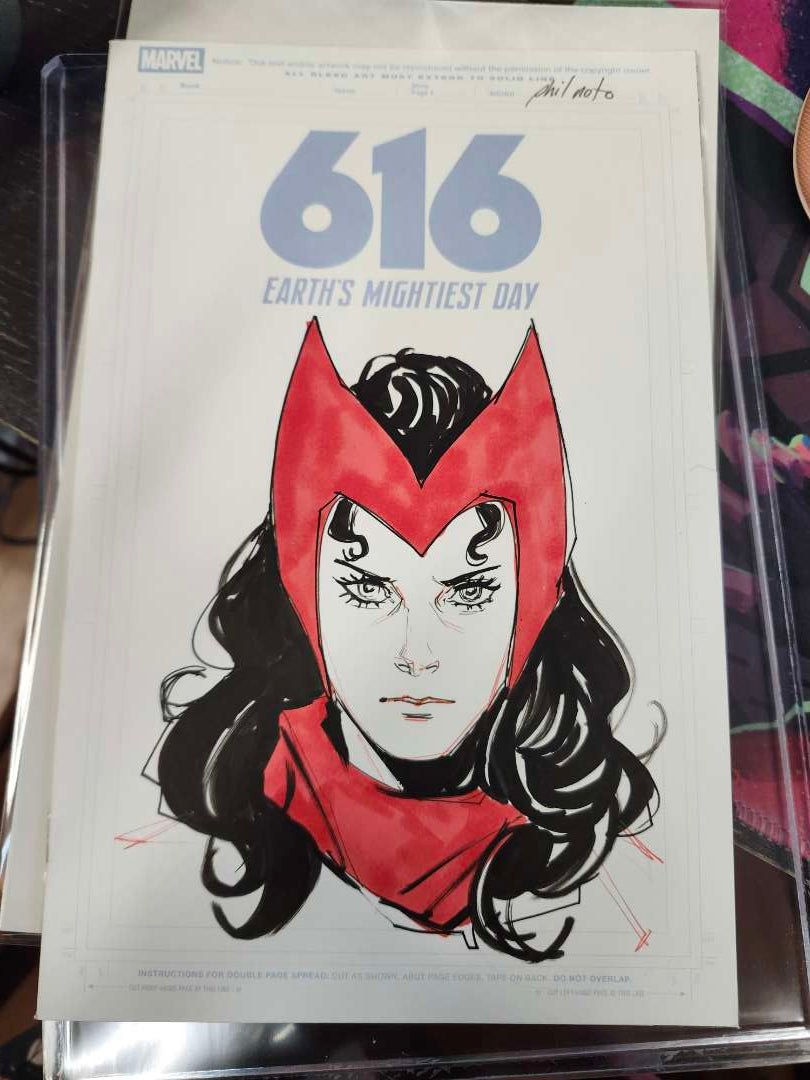 616 Day Marvel Phil Noto Sketch Cover Scarlett Witch | BD Cosmos