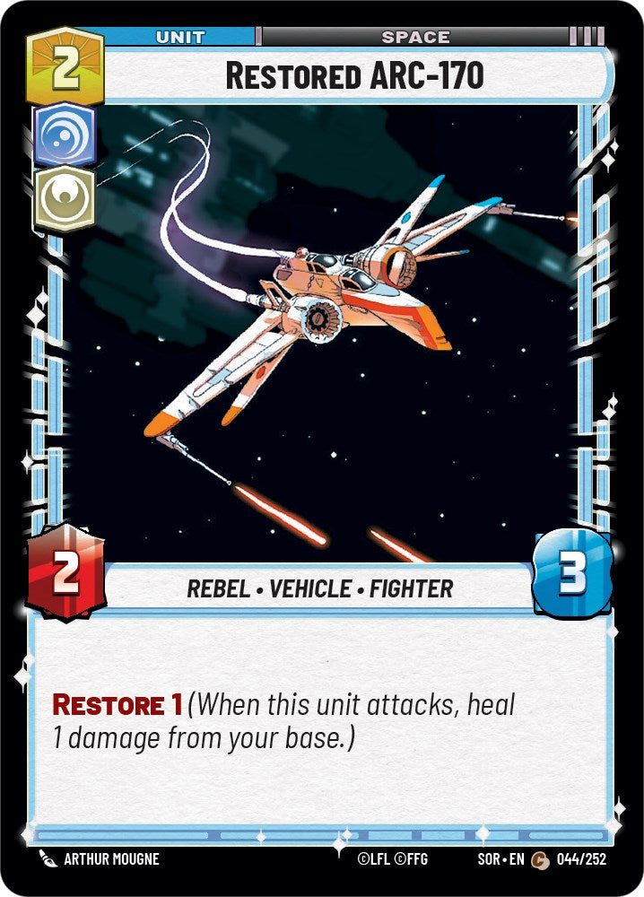 Restored ARC-170 (044/252) [Spark of Rebellion] | BD Cosmos