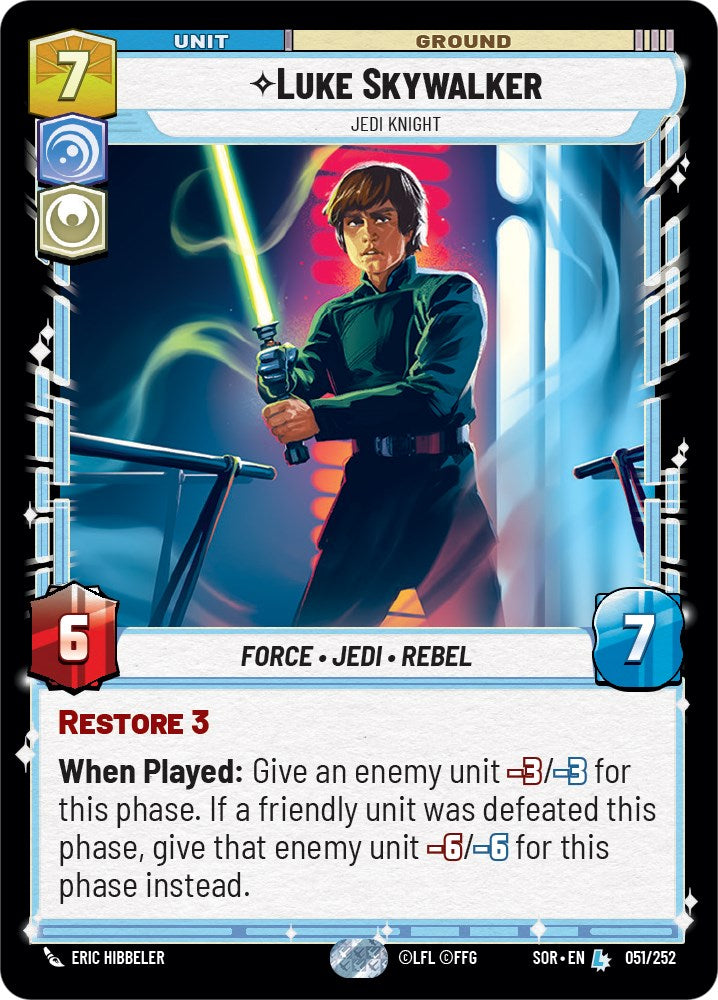 Luke Skywalker - Jedi Knight (051/252) [Spark of Rebellion] | BD Cosmos