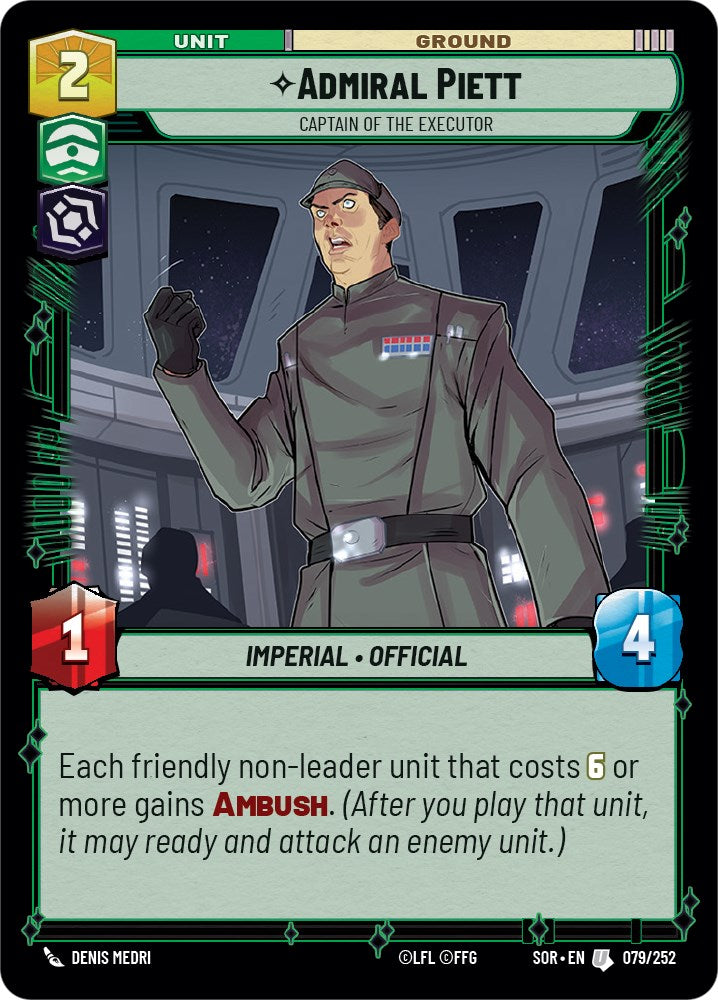 Admiral Piett - Captain of the Executor (079/252) [Spark of Rebellion] | BD Cosmos
