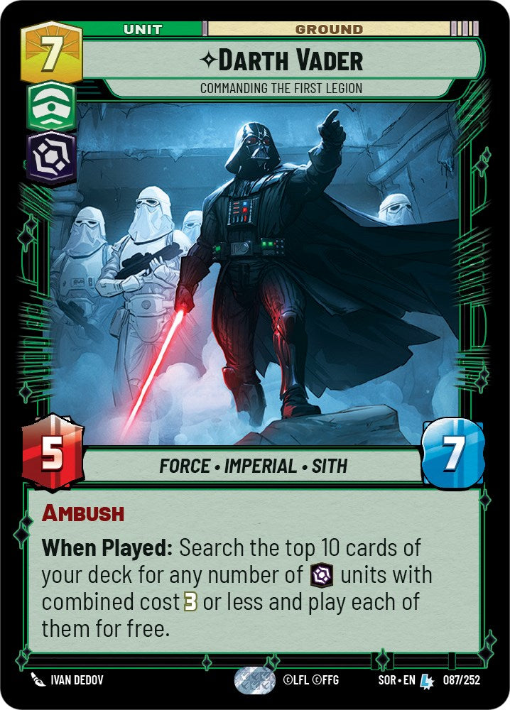 Darth Vader - Commanding the First Legion (087/252) [Spark of Rebellion] | BD Cosmos