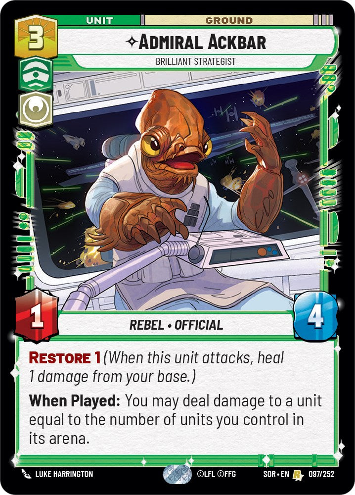 Admiral Ackbar - Brilliant Strategist (097/252) [Spark of Rebellion] | BD Cosmos