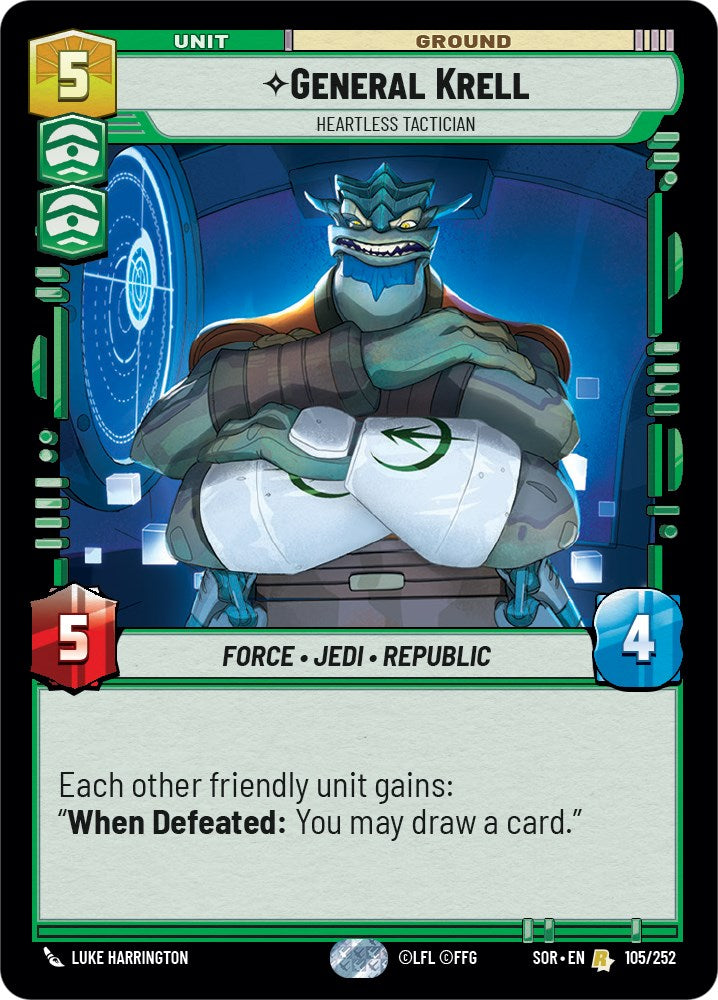 General Krell - Heartless Tactician (105/252) [Spark of Rebellion] | BD Cosmos