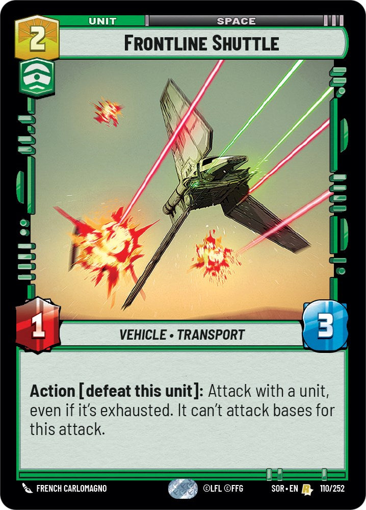 Frontline Shuttle (110/252) [Spark of Rebellion] | BD Cosmos