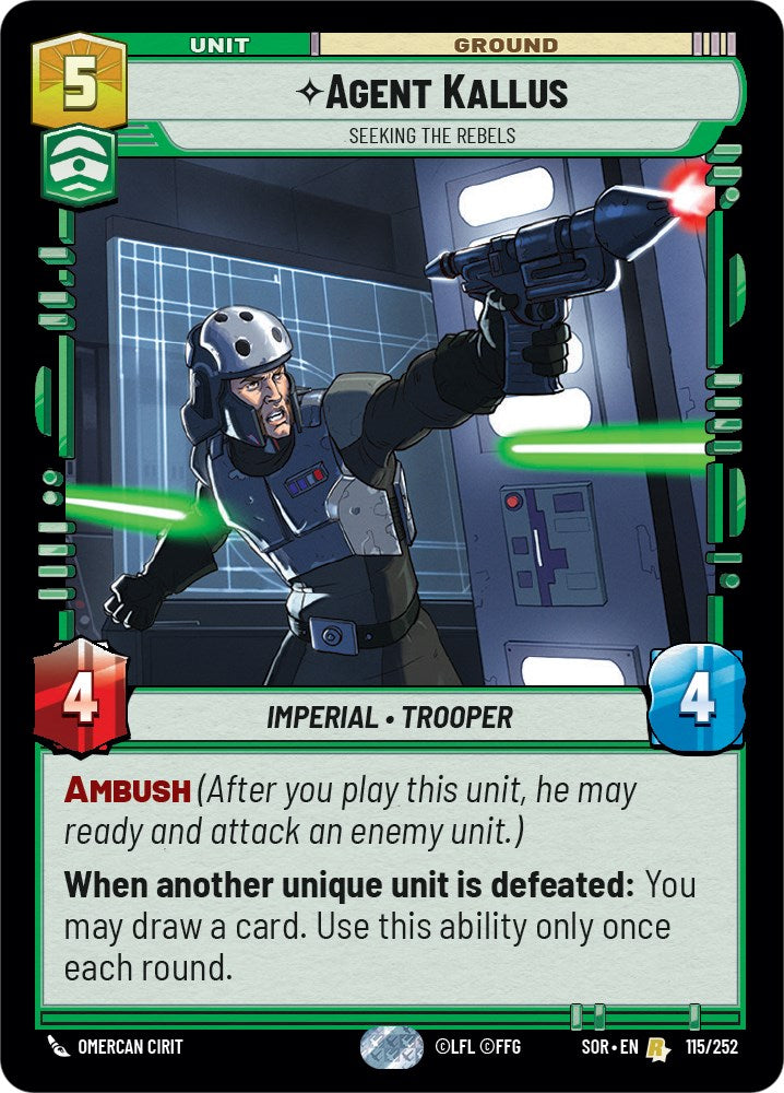 Agent Kallus - Seeking the Rebels (115/252) [Spark of Rebellion] | BD Cosmos