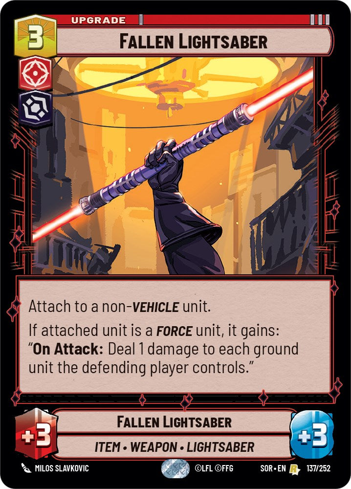 Fallen Lightsaber (137/252) [Spark of Rebellion] | BD Cosmos