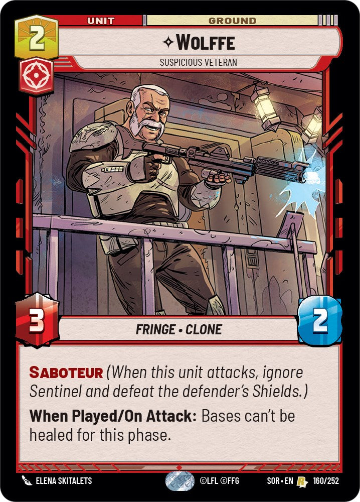 Wolffe - Suspicious Veteran (160/252) [Spark of Rebellion] | BD Cosmos
