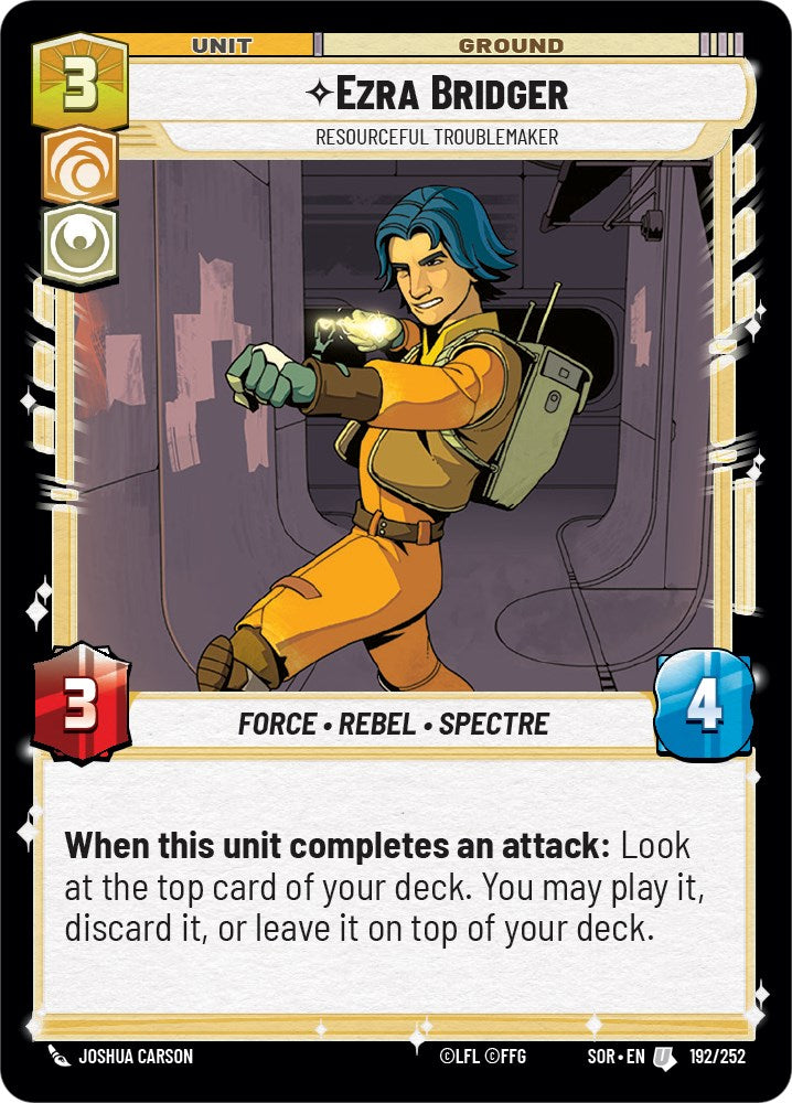 Ezra Bridger - Resourceful Troublemaker (192/252) [Spark of Rebellion] | BD Cosmos