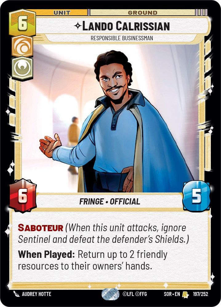 Lando Calrissian - Responsible Businessman (197/252) [Spark of Rebellion] | BD Cosmos