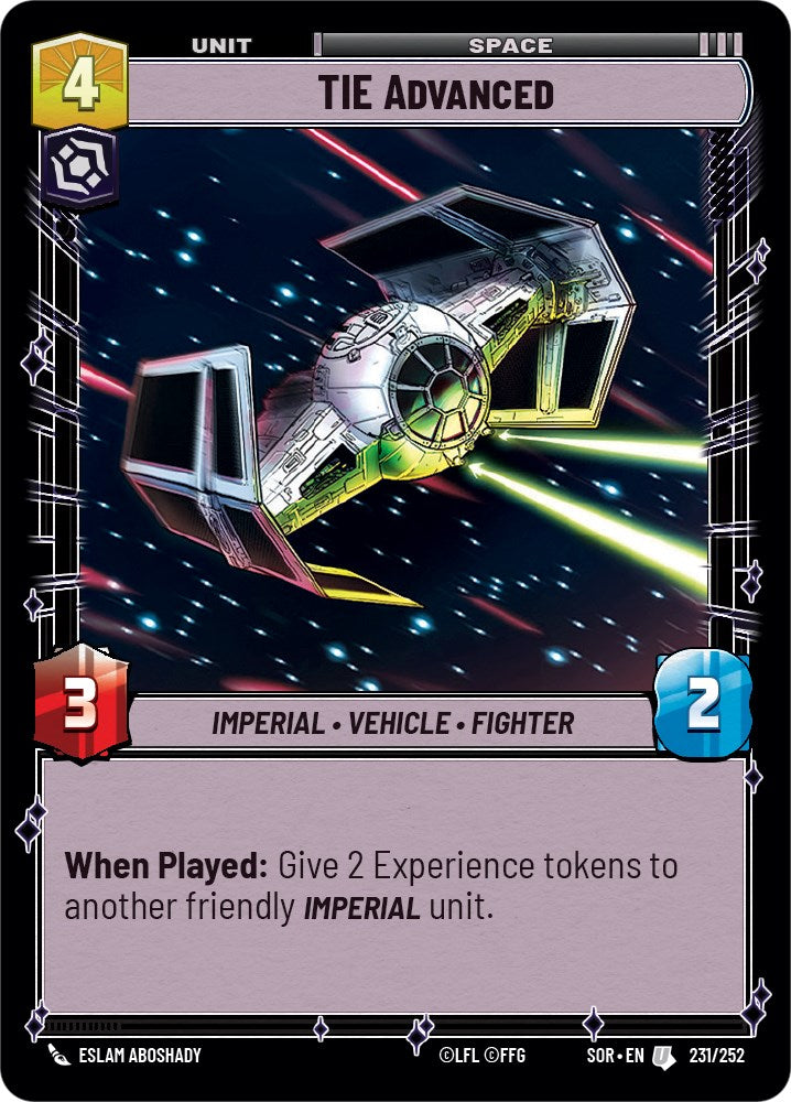 TIE Advanced (231/252) [Spark of Rebellion] | BD Cosmos