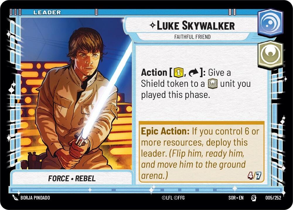 Luke Skywalker - Faithful Friend (005/252) [Spark of Rebellion] | BD Cosmos
